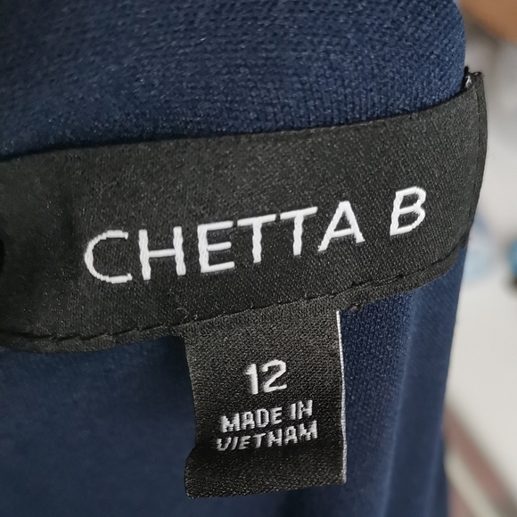 CHETTA B NAVY BLUE DRESS - Picture 5 of 6